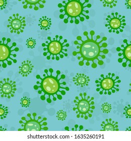 pattern viruses seamless disease coronavirus medicine background colored bacteria wallpaper