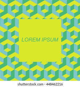 pattern volumetric cubes. backgrounds for text