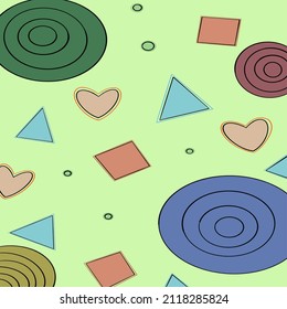Pattern wake room and background green sage