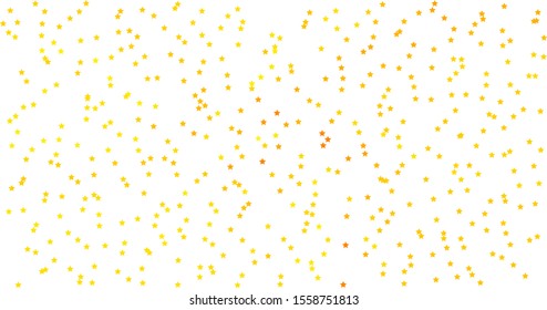 Pattern for wallpaper design. Christmas card with yellow stars on white background. Celebrate backdrop. Christmas greeting card. Happy birthday banner. Greeting template. Happy birthday & party.