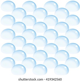 Pattern of water drops background. Bubbles vector