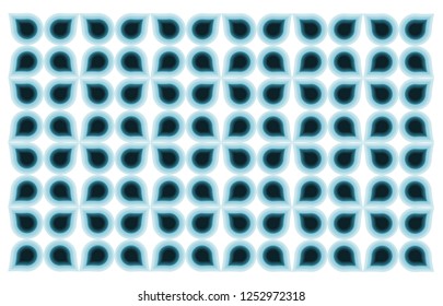 Pattern with water drops made as flower ornament in Eastern style.