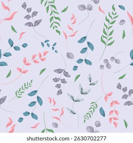 Ein Muster mit Aquarellblumen. Sommerausdruck. Vektorgrafik.