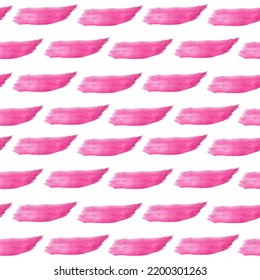 Pattern Watercolor pink brush strokes. Abstract wet spots. Large drops of prasky from the brush. Light, romantic background.