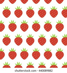 pattern of watercolor strawberries - vector illustration
