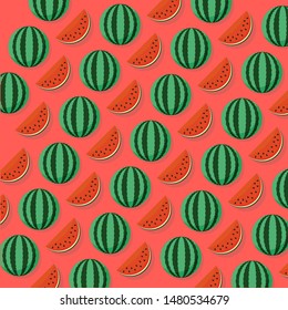 Pattern watermelon fruit - vector