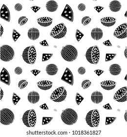 Pattern watermelon glyph design illustration