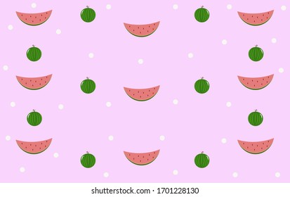 pattern with watermelon. Watermelon slice. vector illustration.