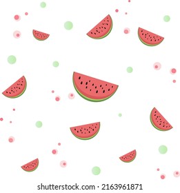 pattern with watermelons.vector graphics of fruit