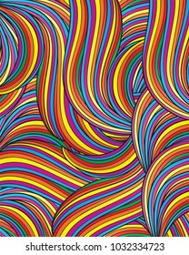 Pattern wave abstract line in colorful,with decorative elements