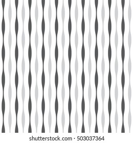 Pattern wave seamless black and white vector illustration