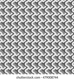 Pattern with wavy, billowy intersecting lines. Grid of irregular lines perfectly seamless pattern.