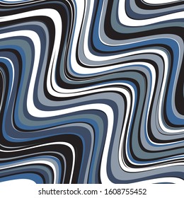 pattern with wavy colored lines