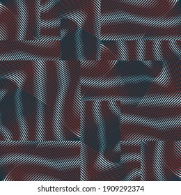 pattern with wavy colored segments