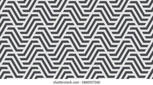 Patrón con líneas de contraste onduladas que forman un fondo geométrico de moda. Textura lineal sin fisuras para textiles, tejidos y envolturas. Diseño gráfico moderno.