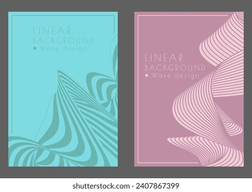 A pattern of wavy lines. Abstract background. Interior design, wallpaper, textures, textiles. The possibility of packaging, banners and creative design ideas