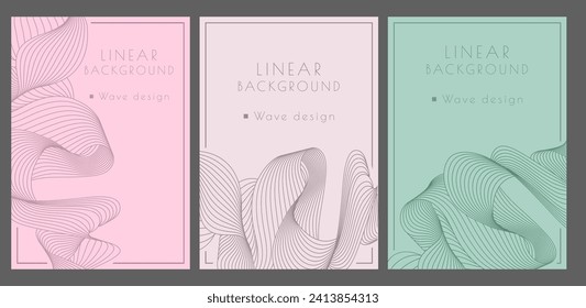 A pattern of wavy lines. Abstract background. Interior design, wallpaper, textures, textiles. The possibility of packaging, banners and creative design ideas