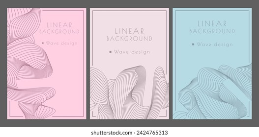 Un patrón de líneas onduladas. Fondo abstracto. Diseño de interiores, papel pintado, texturas, textiles. La posibilidad de packaging, banners e ideas creativas de diseño