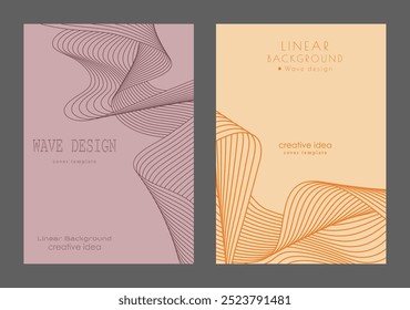 A pattern of wavy lines. Abstract background. Interior design, wallpaper, textures, textiles. The possibility of packaging, banners and creative design ideas