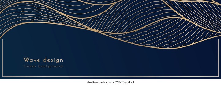 A pattern of wavy lines. Luxurious abstract background. Golden wave. Interior design, wallpaper, textures, textiles. An option for packaging, banners and creative design ideas