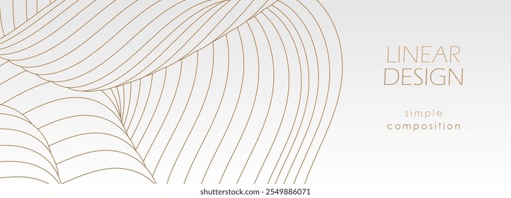 A pattern of wavy lines. Luxurious abstract background. Interior design, wallpaper, textures, textiles. The option of packaging, banners and creative design ideas