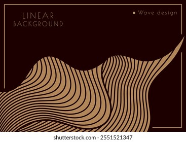 A pattern of wavy lines. Luxurious abstract background. Interior design, wallpaper, textures, textiles. An option for packaging, banners and creative design ideas