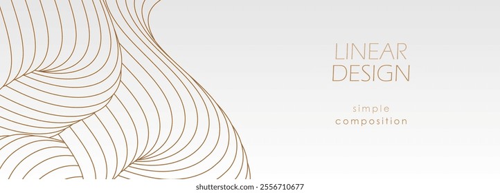 A pattern of wavy lines. Luxurious abstract background. Interior design, wallpaper, textures, textiles. The option of packaging, banners and creative design ideas