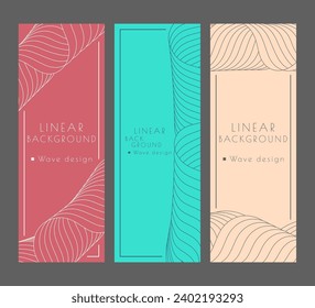 A pattern of wavy lines. minimalistic abstract background. Interior design, wallpaper, textures, textiles. The possibility of packaging, banners and creative design ideas