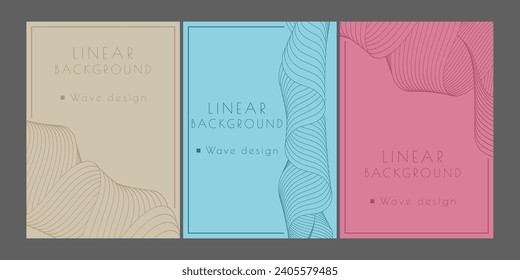 A pattern of wavy lines. minimalistic abstract background. Interior design, wallpaper, textures, textiles. The possibility of packaging, banners and creative design ideas