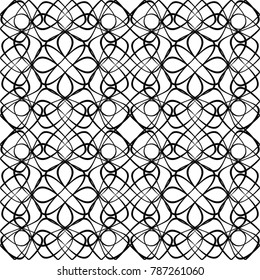 Pattern of weaving, lines, mesh, cage, seamless vector background.