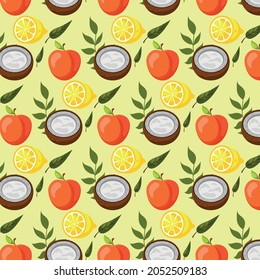 Pattern web pattern coconut background texture - Vector illustration