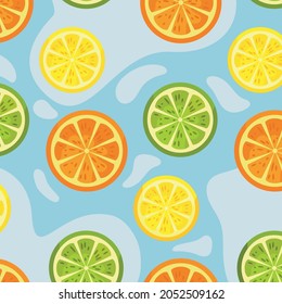Pattern web pattern lemons background texture - Vector illustration