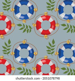 Pattern web pattern lifebuoys background texture - Vector illustration