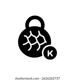 Pattern Weight Round Shape Flat Black Icon