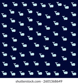 a pattern of a whale with a heart on its tail