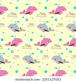 pattern whale suitable for children's sleepwear