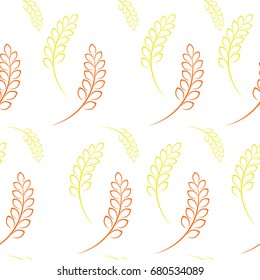 pattern wheat grain harvest ears bread autumn