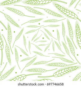pattern wheat grain harvest ears bread autumn