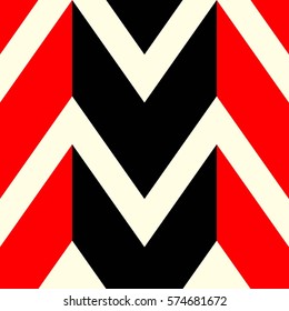 The pattern in which red, black and white lines. Vector illustration