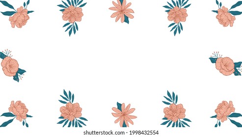 Muster weißer Hintergrund Blumen Blumen Frühling Druckgrafik Sommerblätter Kopienraum