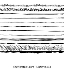 Pattern white and black grange brush line. Ink hand drawn texture. Print surface design.