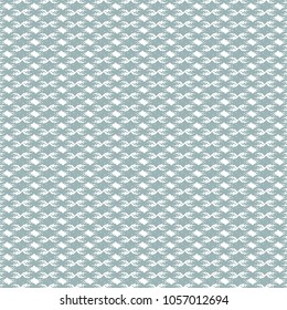 Pattern in white and blue decorated with floral and geometric elements. Scarf texture. Illustration.