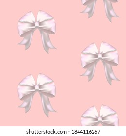 Patrón de arcos blancos sobre un fondo rosado. Se puede usar para papel pintado o ropa de cama.