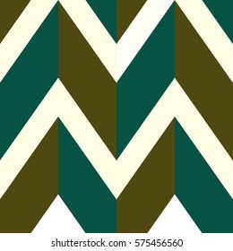 Pattern with white, brown and green lines. Vector illustration