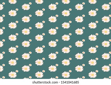 Pattern White dasie for digital print