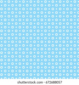 Pattern with white dots on the blue background.