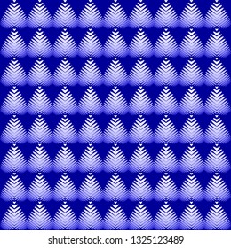 Pattern of white hearts and blue flowers on the sea background. Abstract striped vertical pattern of leaves and hearts.