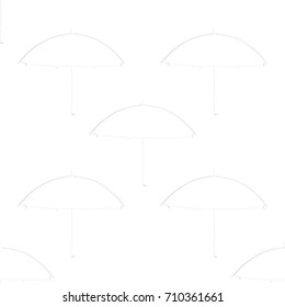 pattern white on white background - umbrella - art creative vector