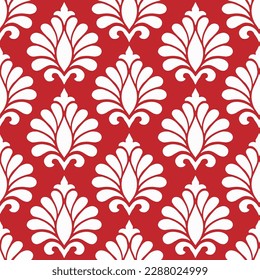 pattern white ornament on red background textile