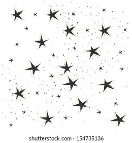 un patrón de estrellas blancas alineadas en puntos crema y desordenados.
